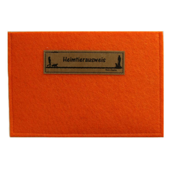 Hülle für Heimtierausweis orange