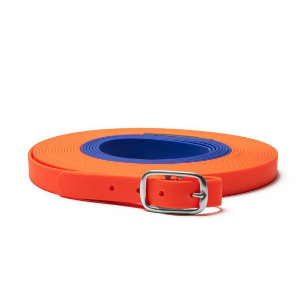 Mystique Biothane beta Schweißriemen 19mm orange-blau 10m