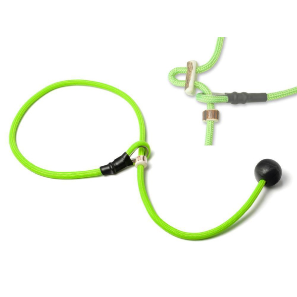 Mystique® Field trial Kurzführer 6mm mit Zugbegrenzung neon grün 70cm