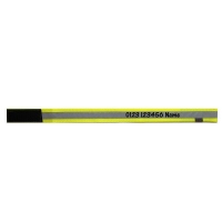Mystique® Signalhalsband mit Wunschname neon gelb 35cm