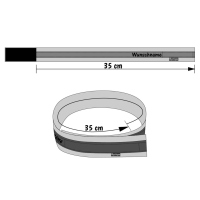 Mystique® Signalhalsband mit Wunschname neon gelb 35cm