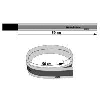 Mystique® Signalhalsband mit Wunschname neon grün 50cm