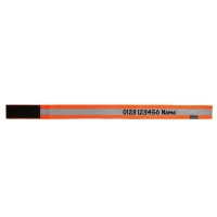 Mystique® Signalhalsband mit Wunschname neon orange 45cm