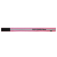 Mystique® Signalhalsband mit Wunschname neon pink 40cm