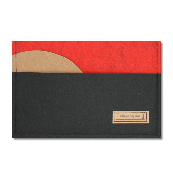 MewogS Hülle für Heimtierausweis Black Edition rotmeliert