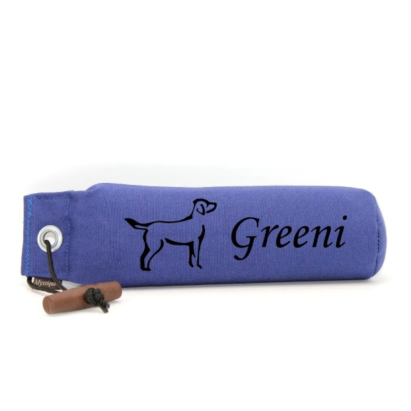 Mystique Dummy Einzel Name Monotype blau Labrador Retriever