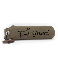 Mystique Dummy Einzel Name Monotype khaki Labrador Retriever