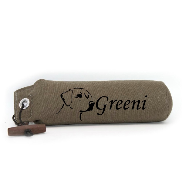 Mystique Dummy Einzel Name Monotype khaki Labrador Retriever Kopf