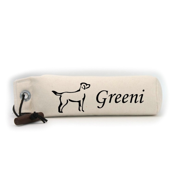 Mystique Dummy Einzel Name Monotype weiß Labrador Retriever