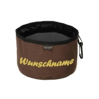 Mystique Reisetrinknapf personalisiert braun gold