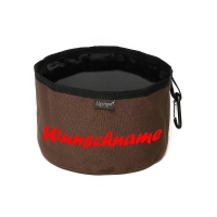 Mystique Reisetrinknapf personalisiert braun rot
