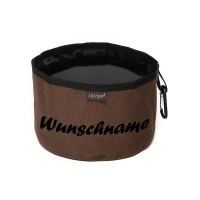Mystique Reisetrinknapf personalisiert braun schwarz