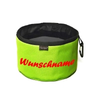Mystique Reisetrinknapf personalisiert neongrün rot