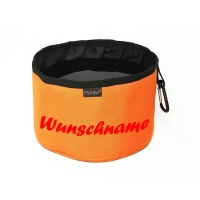 Mystique Reisetrinknapf personalisiert orange rot