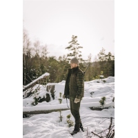 Pinewood 5532 Edmonton Exclusive Hemd Moosgrün/Wildlederbraun (182) M