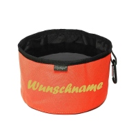 Mystique Reisetrinknapf personalisiert orange-reflex gold