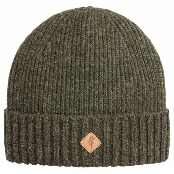 Pinewood 1121 Wool Knitted Mütze Moosgrün Melange (194)