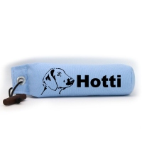 Mystique Dummy Einzel Name hellblau Flat Coated Retriever...