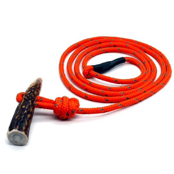 MewogS Schleppenleine orange mit Reflektorstreifen