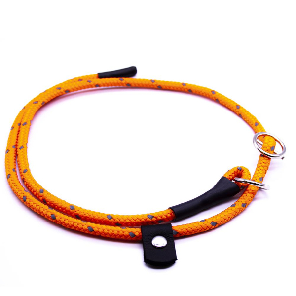 MewogS Kurzführer 65cm LIGHT mit Zugstopp orange mit Reflektorstreifen