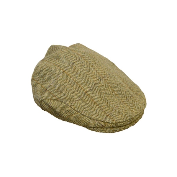 Walker and Hawkes Herren Tweed Flat Cap Derby Cambridge – Light Sage L (59cm)
