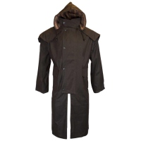 Walker and Hawkes Herren gewachster Mantel Stockman mit...