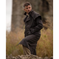 Walker and Hawkes Herren gewachster Mantel Stockman mit Kapuze – Braun XL