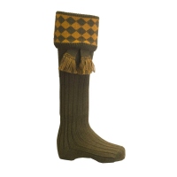 Walker and Hawkes Herren Socken Chessboard Shooting – Grün