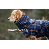 Warmover Karo Fleece Cape dark blue