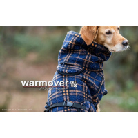 Warmover Karo Fleece Cape dark blue