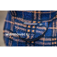 Warmover Karo Fleece Cape dark blue