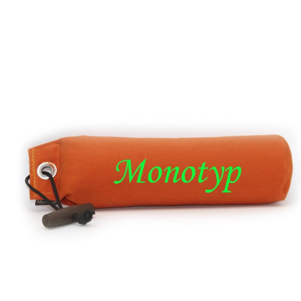 Mystique Dummy Einzel 250g Name orange Monotype neongrün