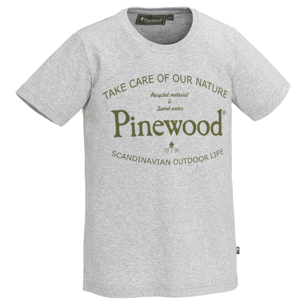 Pinewood 6569 Save Water T-Shirt Kids Hellgrau Melange (454) 140