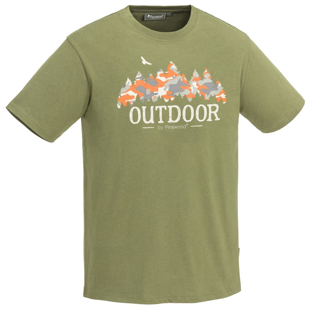 Sommer Shirt Herren 731 Pinewood 5040 Forest T-Shirt Grün Melange 