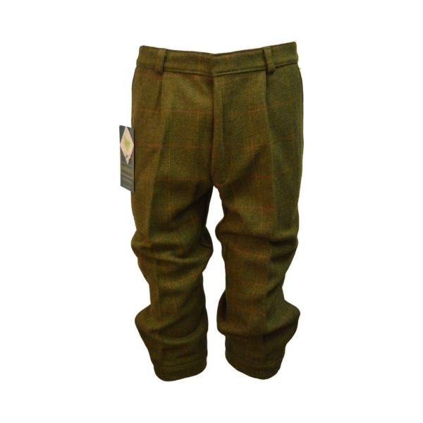 Walker and Hawkes Herren Tweed Kniebundhose Derby Oakridge – Shooting Plus Twos – Dark Sage 40