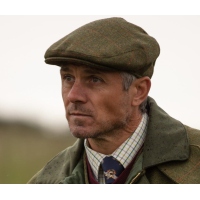 Walker and Hawkes Herren Tweed Flat Cap Derby Cambridge – Dark Sage 2XL (61cm)