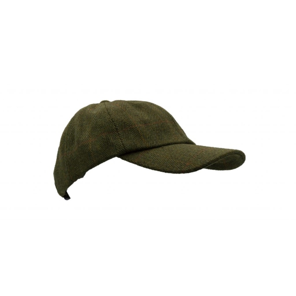 Herren Tweed Baseball Cap Derby Shoulden – Dark Sage
