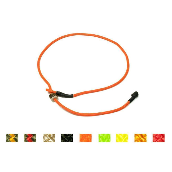 Mystique® Field trial Kurzführer 4mm mit Zugbegrenzung 65cm neon orange