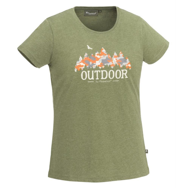 Pinewood 3040 Forest Damen T-Shirt Grün Melange (731) XS
