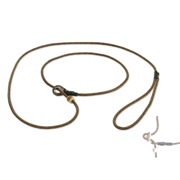 Mystique® Field trial Moxonleine 4mm mit Zugbegrenzung 130cm grün/rot