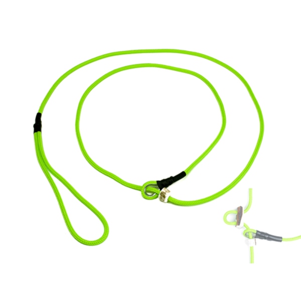 Mystique® Field trial Moxonleine 4mm mit Zugbegrenzung 150cm neon grün