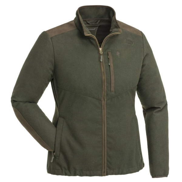 Pinewood 3807 Nydala Windproof Wool Damen Jacke Moosgrün/Wildlederbraun (182)