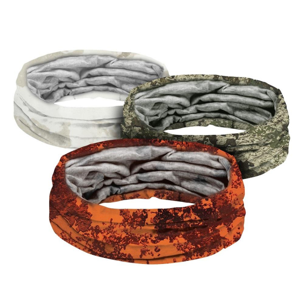 Pinewood 1130 Head Scarf Camou 3-Pack Strata, Strata Blaze, Schnee Camou