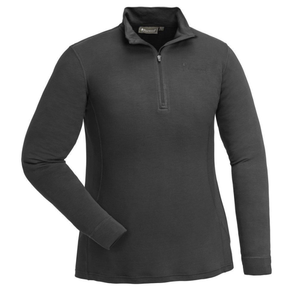 Pinewood 3406 Abisko Merino Damen Langarmshirt Rauchschwarz (437)