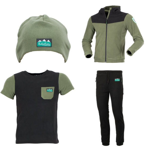 Ridgeline Fleece Set Kinder olive/ black 4-teilig