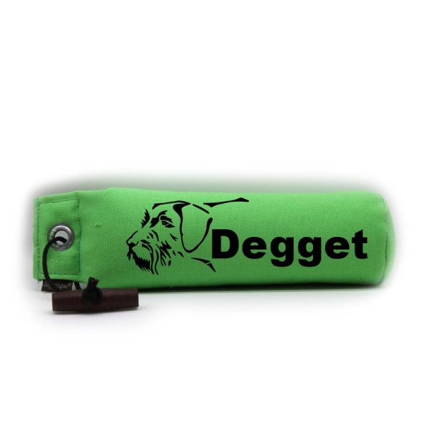 Mystique Dummy Einzel Name neon grün Deutsch Drahthaar