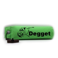 Mystique Dummy Einzel Name neon grün Deutsch Drahthaar
