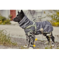 Hurtta Razzle Dazzle Midlayer Hundemantel grün/grau