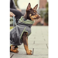 Hurtta Razzle Dazzle Midlayer Hundemantel grün/grau