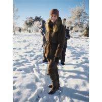 Pinewood 3986 Caribou Hunt Extreme Damen Hose Wildlederbraun/D. Olive (244) 46